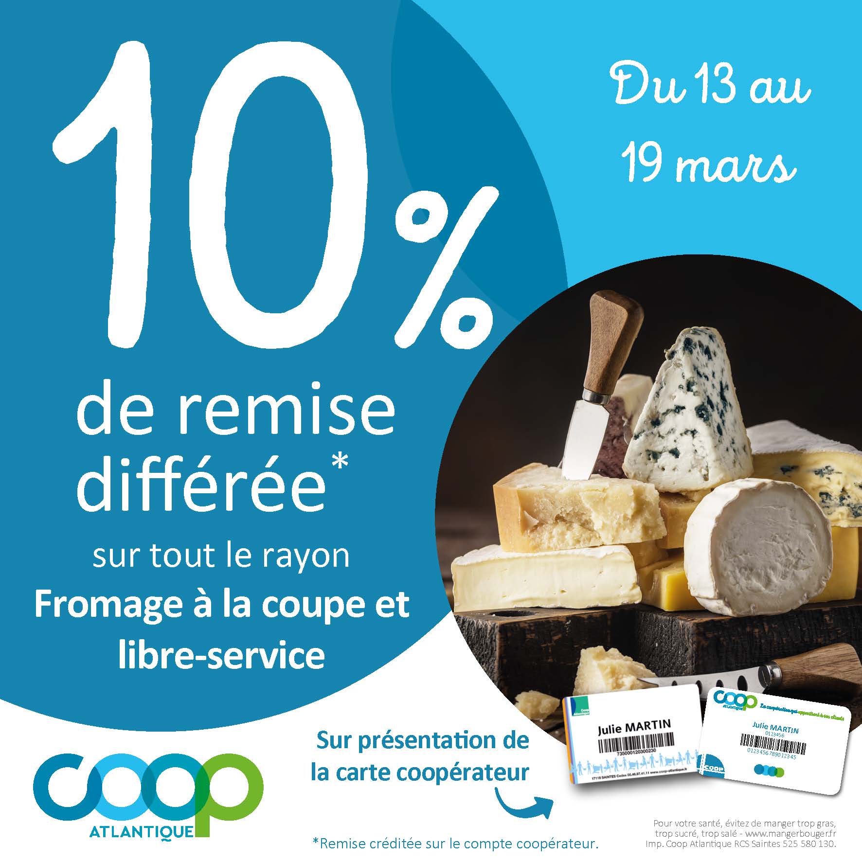 Offre coopérateurs mars 2023 - Fromages