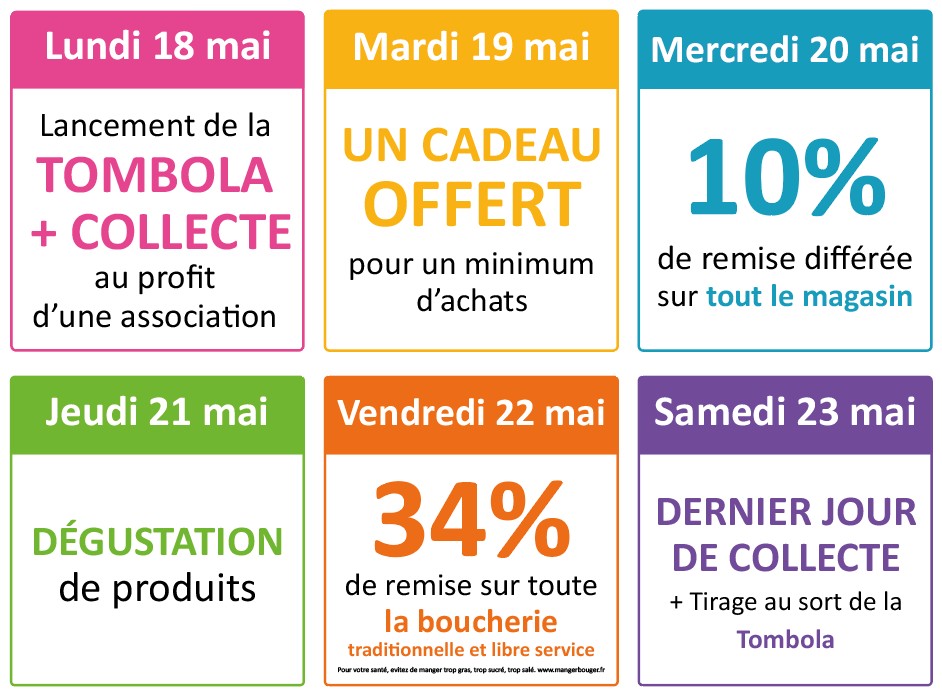 Programme Semaine des Coopérateurs 2026 hypermarchés et supermarchés