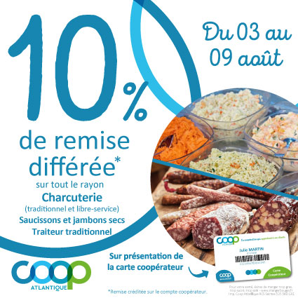Offre cooperateurs août 2026 - Charcuterie traiteur