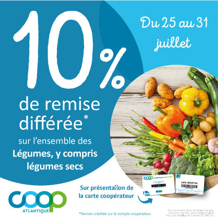 Offres coopérateurs juillet-août 2022 - Légumes
