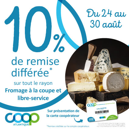 Offres coopérateurs août 2026 - Fromage