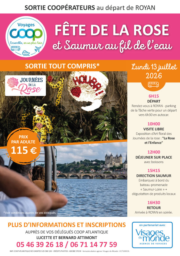 Sortie coopérateurs aux journées de la rose au départ de Royan