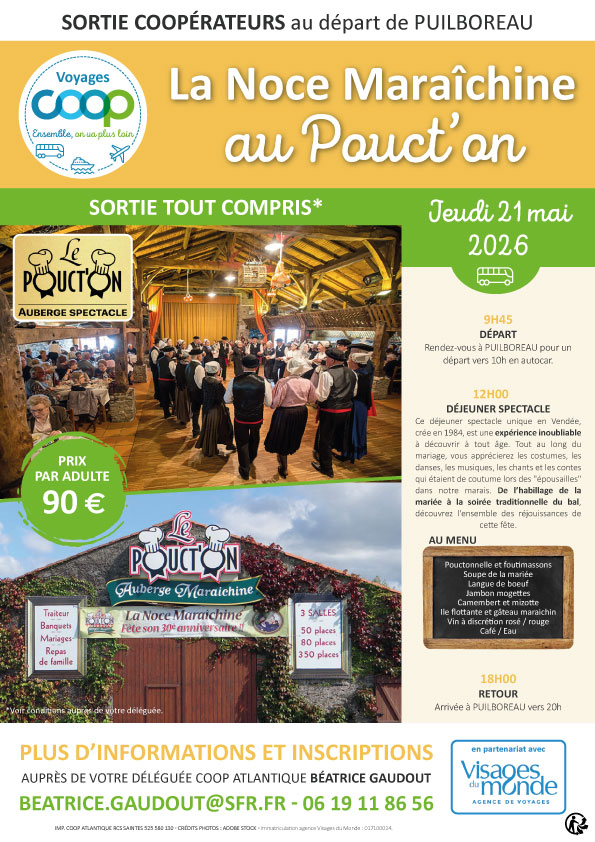 Sortie coopérateurs au Pouct'on au départ de Puilboreau