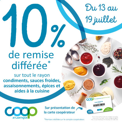 Offre coopérateurs juillet 2026 - Condiments