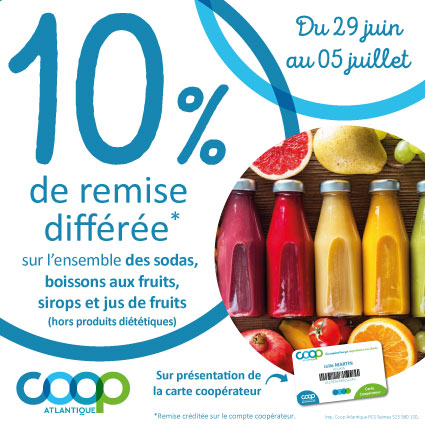 Offre cooperateurs juillet 2026 - jus de fruits