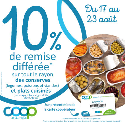 Offre coopérateurs août 2026 - Conserves